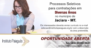 Processo Seletivo 010/2019 para diversas áreas em Jaciara-MT