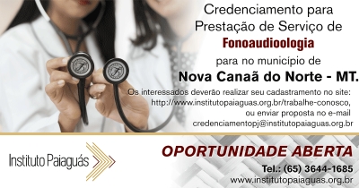 Credenciamento para Fonoaudiólogo em Nova Canaã do Norte-MT