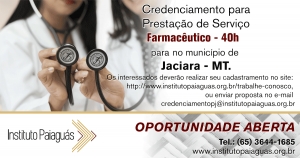 Credenciamento para Prestação de Serviços para Farmacêuticos em Jaciara-MT