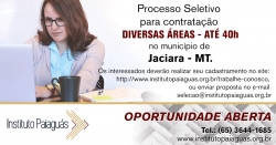 Novo Processo Seletivo para Diversas Áreas em Jaciara