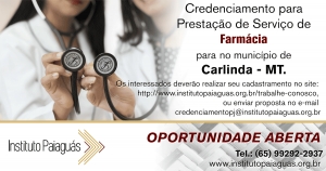 Credenciamento para contratação de Farmacêutico em Carlinda/MT